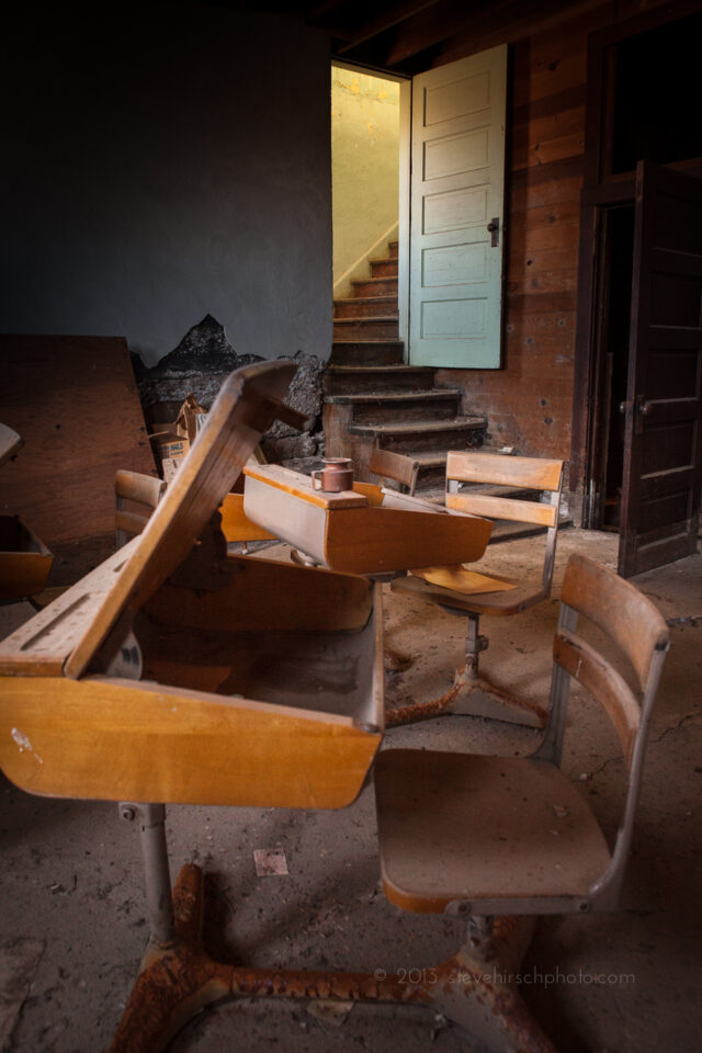 savoy-montana-abandoned-schoolhouse-basement-desks-1789